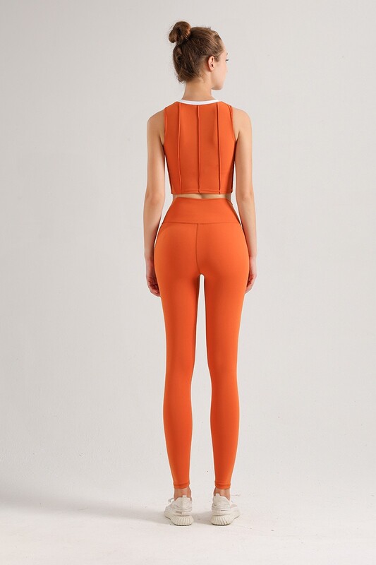 Kompleti za jogu u različitim bojama Dvodijelna odijela za pilates Sportska skraćena majica i tajice s visokim strukom Ženske trenirke Uska aktivna odjeća