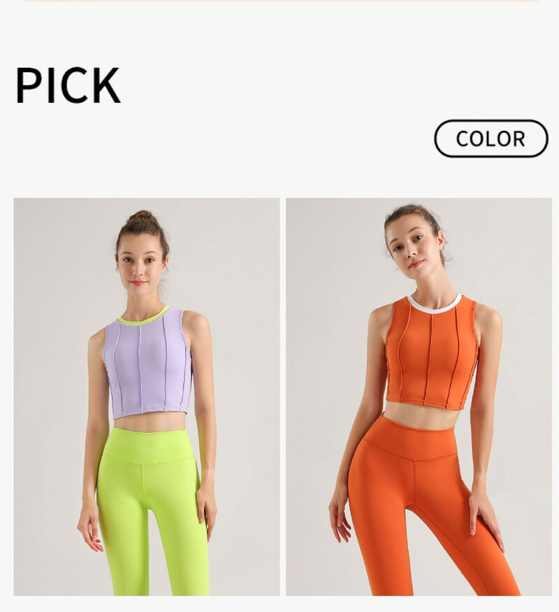 Kompleti za jogu u različitim bojama Dvodijelna odijela za pilates Sportska skraćena majica i tajice s visokim strukom Ženske trenirke Uska aktivna odjeća