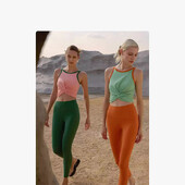 Χρώματα αντίθεσης Yoga Σετ Yoga Crop Tops Γιλέκο με Επιθέματα & Ψηλή Μέση Ελαστικό Κολάν Γυναικεία Γυμναστική Γυμναστική Ρούχα Γυναικεία ρούχα