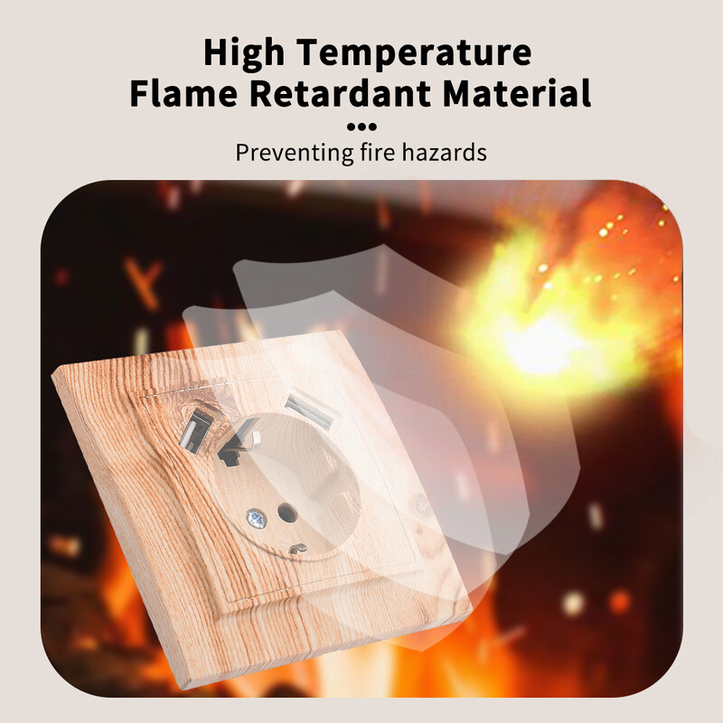 WESA boja u spreju za drvo Dvostruka USB utičnica za struju 2.1A Utičnica za uzemljenje EU standarda Zidna utičnica Plastika otporna na vatru