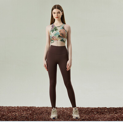 Nude joga odijelo Ženska trenirka Sportski grudnjak Komplet hlača Pilates odijelo za fitness Ženska odjeća za teretanu Dvodijelna uska odjeća za vježbanje