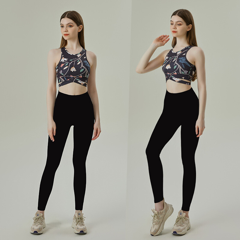 Nude joga odijelo Ženska trenirka Sportski grudnjak Komplet hlača Pilates odijelo za fitness Ženska odjeća za teretanu Dvodijelna uska odjeća za vježbanje