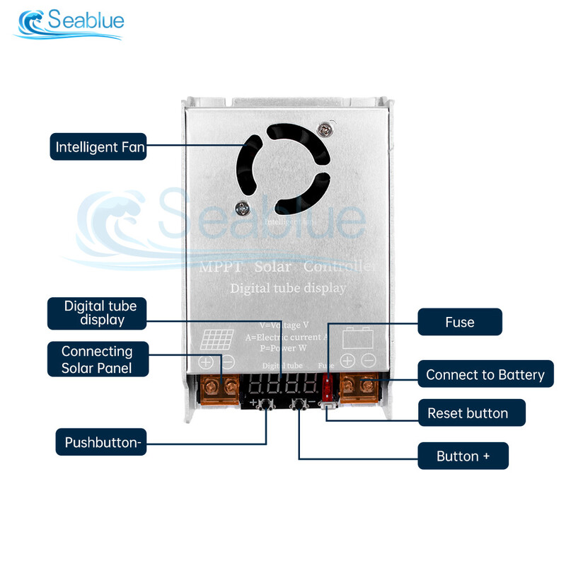 MPPT 450W 12A võimendus päikeseenergia kontroller 12V ~ 50V astmeline laadimine 24V36V48V60V72V LiFePO4 liitium-plii-happegeellaku jaoks