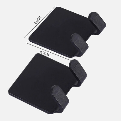 2/4 vnt Lipnus skustuvo laikiklis juodas plastikinis sieninis kabliukas vonios dušui Gillette