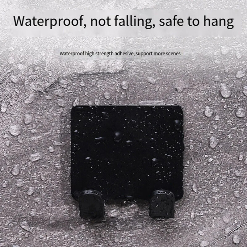 2/4 vnt Lipnus skustuvo laikiklis juodas plastikinis sieninis kabliukas vonios dušui Gillette