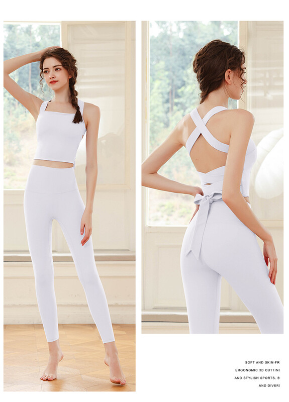 Dvodijelna odjeća za jogu Ženska sportska odjeća Odijelo za pilates Fitness Sportski kompleti Push up trenirke za vježbanje u teretani Grudnjaci i tajice