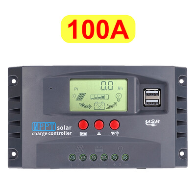 Regulator de încărcare solar MPPT 12V/24V Regulator 50VDC Ecran colorat pentru baterie Lifepo4 GEL Litiu plumb acid 20A/30/50/60/100A
