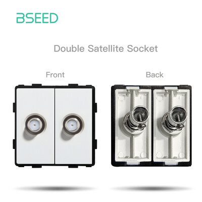 BSEED mat plastični okvir EU zidni utikač RJ45 TV ST HDMI CAT5/6 USB utičnice Mehanički prekidač Funkcijski dijelovi DIY besplatna kombinacija