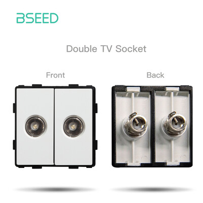 BSEED mat plastični okvir EU zidni utikač RJ45 TV ST HDMI CAT5/6 USB utičnice Mehanički prekidač Funkcijski dijelovi DIY besplatna kombinacija