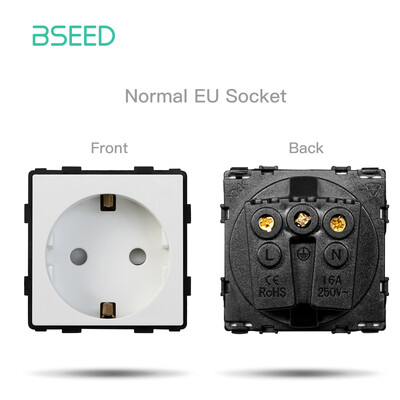 BSEED mat plastični okvir EU zidni utikač RJ45 TV ST HDMI CAT5/6 USB utičnice Mehanički prekidač Funkcijski dijelovi DIY besplatna kombinacija