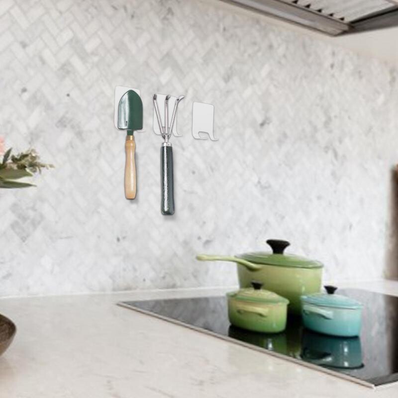 Skustuvo laikiklis, vandeniui atsparus, lipnus, tvirtas lazdelė ant sieninių kabliukų Skustuvo laikiklis dušo rankšluosčių drabužių durelių kabliukai virtuvei