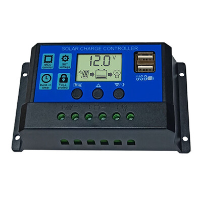 Controler de încărcare solară 12V/24V PWM 20A cu setare reglabilă a temporizatorului de afișare LCD pentru controler solar mmpt cu ridicata