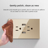 Herepow Thailand American Standard Dvostruka USB zidna utičnica Type-c 3.1A brzo punjenje Patch Board adapter za pametne kućanske uređaje