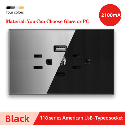 Herepow Thailand American Standard Dvostruka USB zidna utičnica Type-c 3.1A brzo punjenje Patch Board adapter za pametne kućanske uređaje