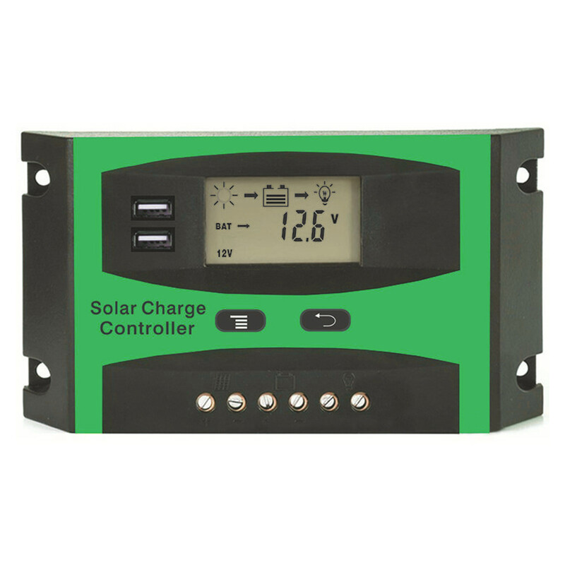 LD2024 LD3024 12V/24V 20A 30A päikeseenergia laadimise kontroller LCD-funktsioon, kahe USB-pordiga päikesepatareide paneel PWM aku laadimise regulaator