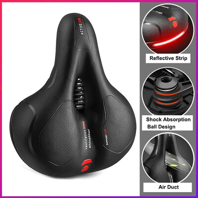 Sjedalo bicikla, udoban i prozračan jastuk za sjedalo bicikla, vodootporan s dvostrukim amortiziranjem za MTB brdski cestovni bicikl