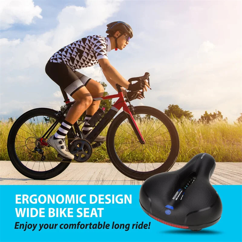 Sjedalo bicikla, udoban i prozračan jastuk za sjedalo bicikla, vodootporan s dvostrukim amortiziranjem za MTB brdski cestovni bicikl