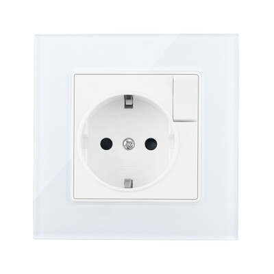 Zidne EU utičnice, utičnica za brzo punjenje tipa C, plastična/staklena ploča, 5 V 2,1 A dvostruki USB priključci EU električne utičnice, utičnice