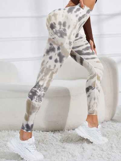 Modne, seksi sportske tajice s visokim strukom Tie Dye Push Up Leggi Ženske hlače za trčanje Booty Lifting Leggings