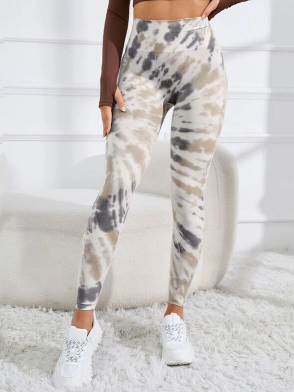 Modne, seksi sportske tajice s visokim strukom Tie Dye Push Up Leggi Ženske hlače za trčanje Booty Lifting Leggings