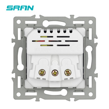 SRAN EU Standard Socket Usb Fast Charging Max.20W, 16A 250V EU ES RU Επιτοίχια ηλεκτρική πρίζα 82*82mm Πίνακας κρυστάλλου γυαλιού