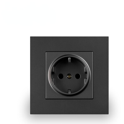 Shawader 86*86 Zidna USB Type-C utičnica Plastična ploča Ugrađena spavaća soba Dvostruka EU električna utičnica AC 110V-250V/16A