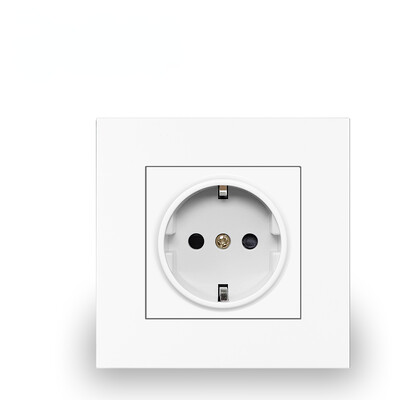 Shawader 86*86 Zidna USB Type-C utičnica Plastična ploča Ugrađena spavaća soba Dvostruka EU električna utičnica AC 110V-250V/16A