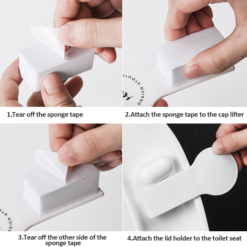 1PC Podizač navlake za WC sjedalo Sanitarna ručka za podizanje navlake za sjedalo Closestool Otvarač za WC sjedalo protiv prljanja Ručka preklopa za WC sjedalo