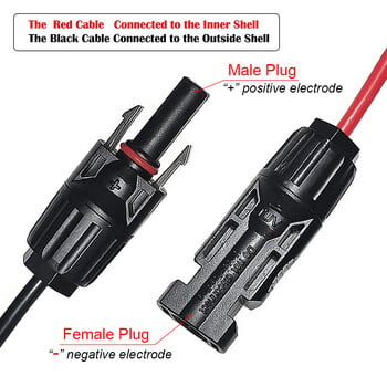 12AWG Connector Wire XT60 θηλυκός προσαρμογέας σε σύνδεση ηλιακού πάνελ Καλώδιο φόρτισης για φορητό σταθμό παραγωγής ηλεκτρικής ενέργειας Ηλιακή γεννήτρια