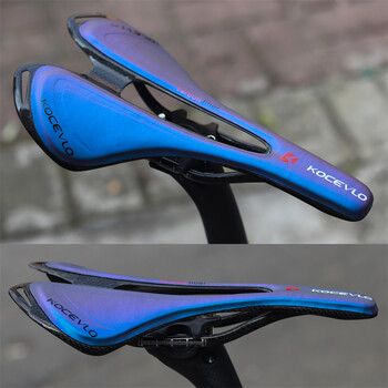 KOCEVLO Carbon Saddle T800 Carbonfiber+Leather Fiber Ultralight Road Bicycle MTB Κάθισμα σέλας ποδηλάτου