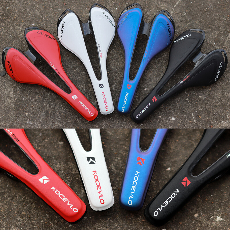 Șaua de carbon KOCEVLO T800 Fibră de carbon + Fibră de piele Scaun de șa de bicicletă MTB ultraușoară