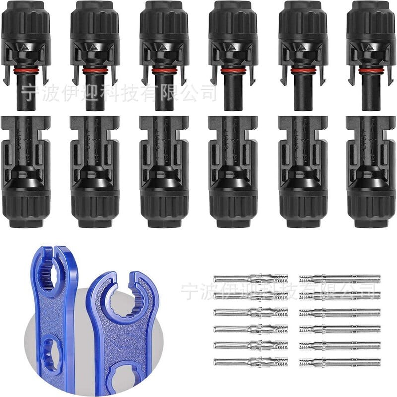 Conectori solari cu cheie Conector panou solar impermeabil Conector PV SOLAR pentru cablu solar 2,5/4/6mm