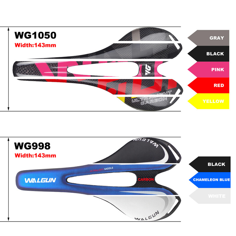 Șa bicicletă din carbon complet 143 272 bărbați femei șine ovale mtb drum fibră de carbon șa bicicletă perna scaun albastru alb negru roșu roz