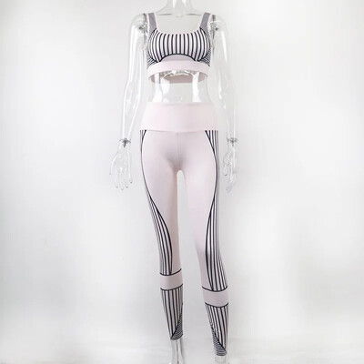 Sportski set za žene vježbanje 2-dijelni set za jogu Push up tajice visokog struka Ženska sportska odjeća Seksi Mujer Pink Body