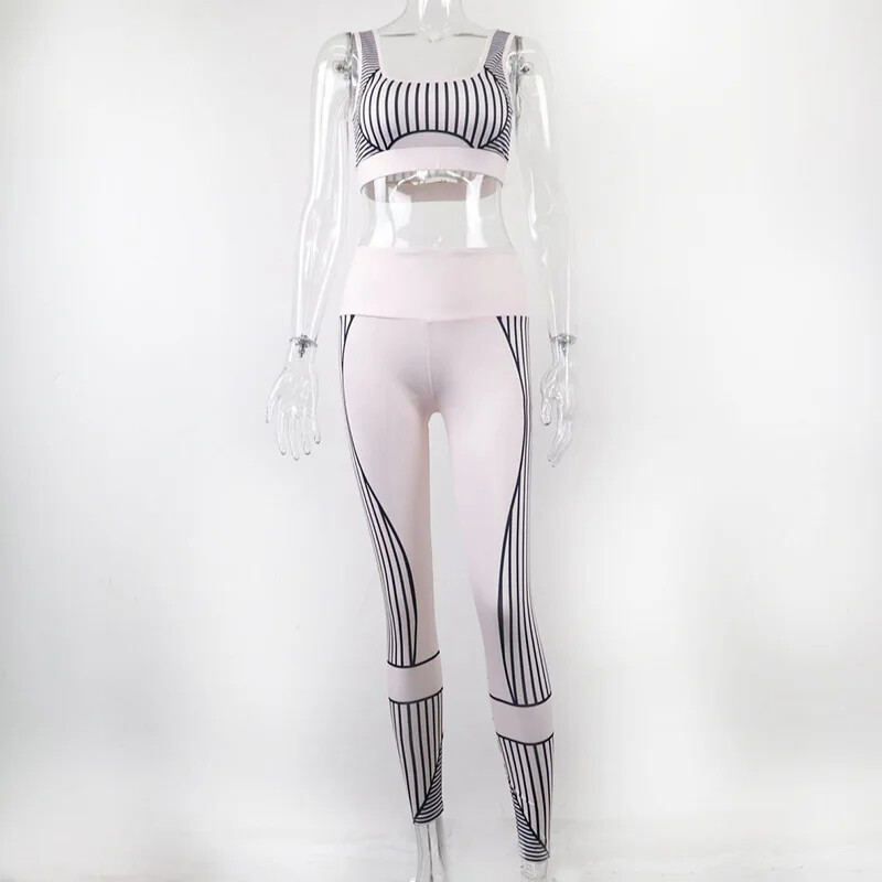 Sportski set za žene vježbanje 2-dijelni set za jogu Push up tajice visokog struka Ženska sportska odjeća Seksi Mujer Pink Body