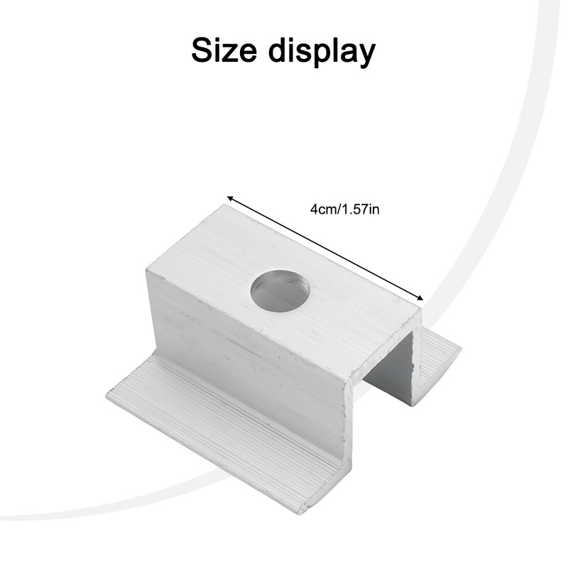 10kom/set Solarna srednja stezaljka PV odgovara za okvir solarnog panela od aluminijske legure Visina okvira 25-50 mm za većinu modula okvira Dodatna oprema