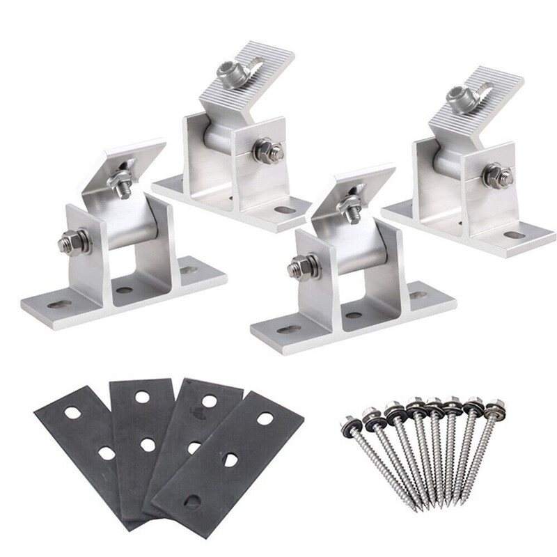 Nosač za montažu solarnog panela Nosači modula PV montaža Podesivi nosač Aluminijski sklop Krovni ravni fotonaponski nosač