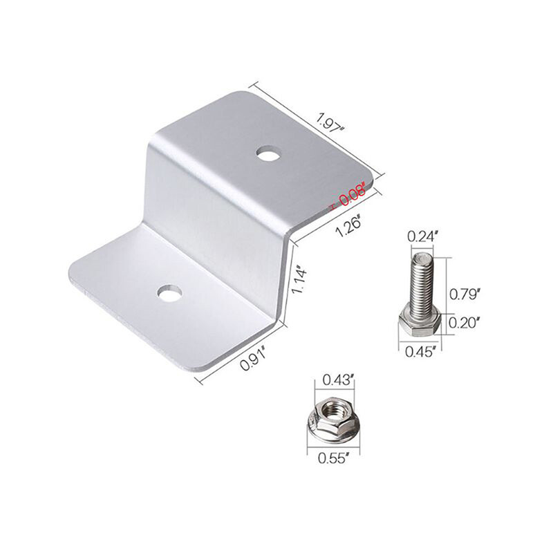 Montažni nosač za solarnu ploču od 4/8 komada Z stil od aluminijske legure Krovni nosač Pribor za instalaciju solarnog sustava karavana
