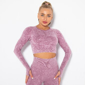 Ženska Wash bešavna joga dugih rukava seksi uska odjeća za fitness uska brzo sušeća sportska odjeća za trčanje u teretani joga