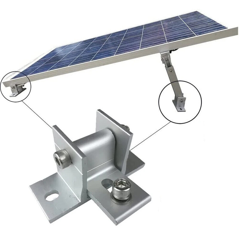 Suport de montare pentru panou solar 4/2 buc. Suport de montare pe acoperiș plat cu unghi reglabil Suport din aluminiu pentru panou solar Accesorii pentru panouri solare