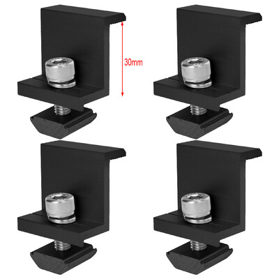 Stezaljka za montažu solarnog panela od 10 komada, podesivi Z nosač, metalna završna stezaljka, stezaljka za fotonaponsku ploču za dodatke za ugradnju solarnog sustava