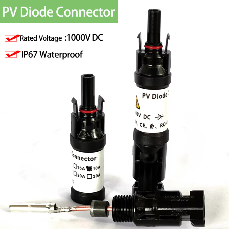 10PCS/Lot 1000VDC 10A 15A 20A 30A PV diodni solarni konektor Paralelna veza Zaštitna pojačala Upotreba za modul solarnih panela