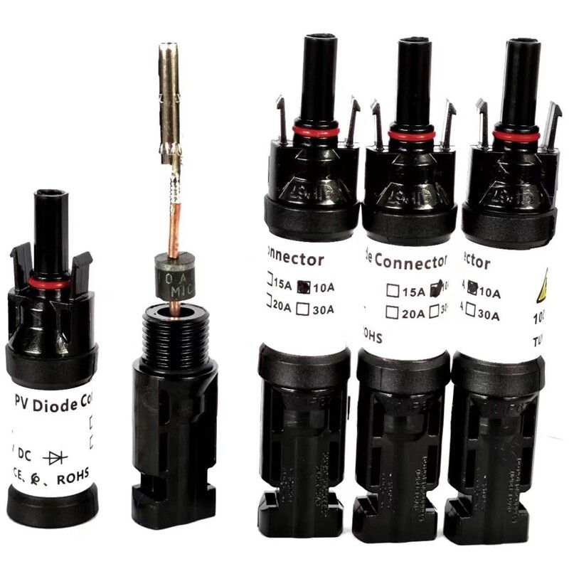10PCS/Lot 1000VDC 10A 15A 20A 30A PV diodni solarni konektor Paralelna veza Zaštitna pojačala Upotreba za modul solarnih panela