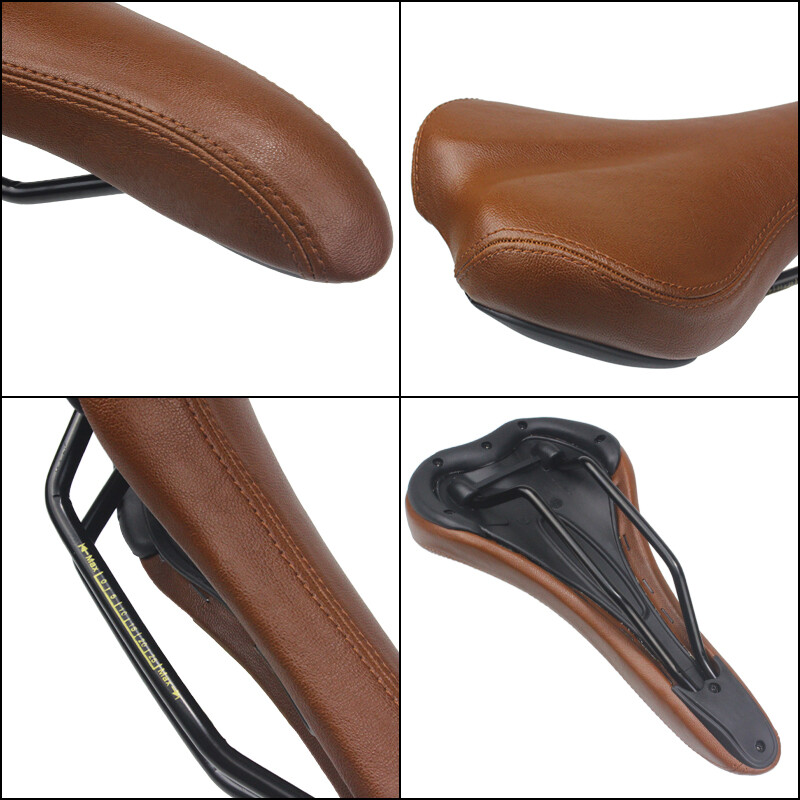HEPPE MTB sjedalo za cestovni bicikl Vintage sjedalo za bicikl Klasično biciklističko sjedalo Retro jastuk Smeđa PU kožna sjedala za bicikl Dijelovi bicikla