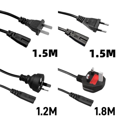 ES JK JAV AU 2 kontaktų maitinimo kabelis C7 ilgintuvas 8 pav. Kintamosios srovės maitinimo laidas, skirtas Samsung PC monitoriaus akumuliatoriaus įkroviklis Sony LG TV radijas