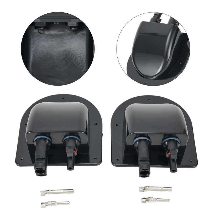 Solarni panel s dvostrukom rupom za žičanu uvodnicu kabela Kutija za brtvljenje Zakrivljeni kabelski konektor Vodootporan za RV karavan kamper čamac