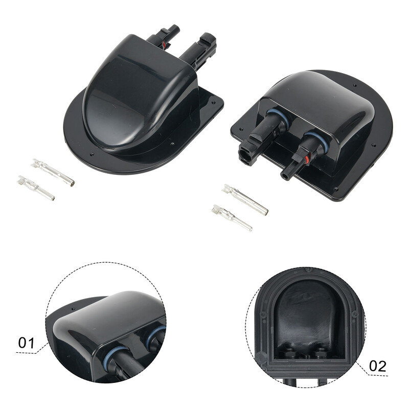 Solarni panel s dvostrukom rupom za žičanu uvodnicu kabela Kutija za brtvljenje Zakrivljeni kabelski konektor Vodootporan za RV karavan kamper čamac