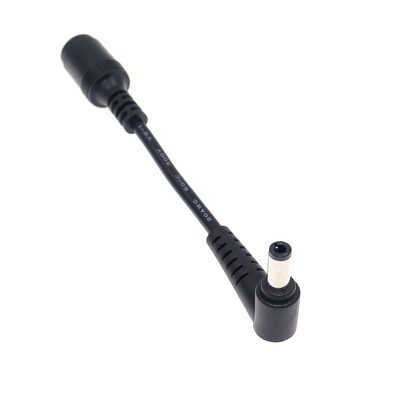 DC utičnica 6,5*4,4 / 6,0*4,4 ženski na 5,5*2,5 mm muški plavi DC adapter punjača 90 / 180 stupnjeva za prijenosno računalo