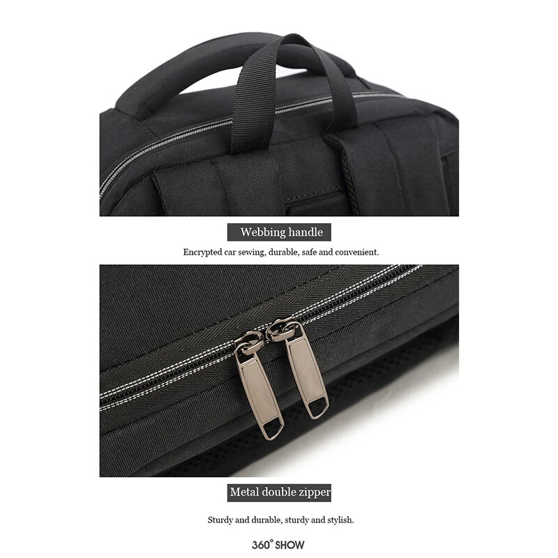 Rucsac multifuncțional pentru laptop, cu capacitate mare, de 17,3 inchi, pentru bărbați.