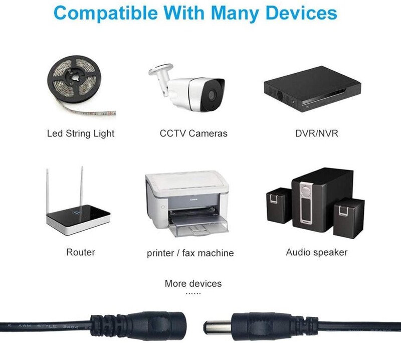 DC 12V strujni adapter produžni kabel 5.5*2.1 mm muški ženski strujni kabel produžna žica 1M 2M 3M 5M 10M kabel za usmjerivač CCTV kamere